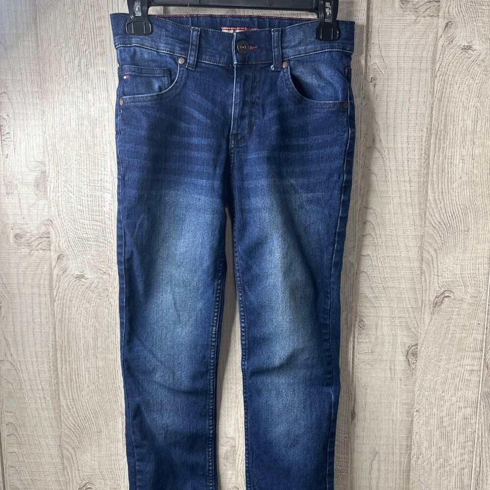 Tommy Hilfiger Rebel Skinny Denim Blue Jeans Girls Size 12 Adj Waist Belt Loops